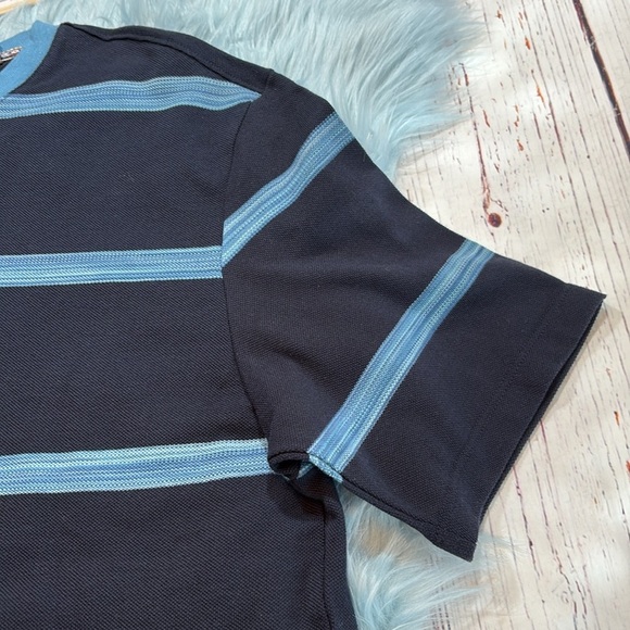 NWT Scotch & Soda Textured Spacedye Stripe Short Sleeve Tee sz M - Picture 4 of 10